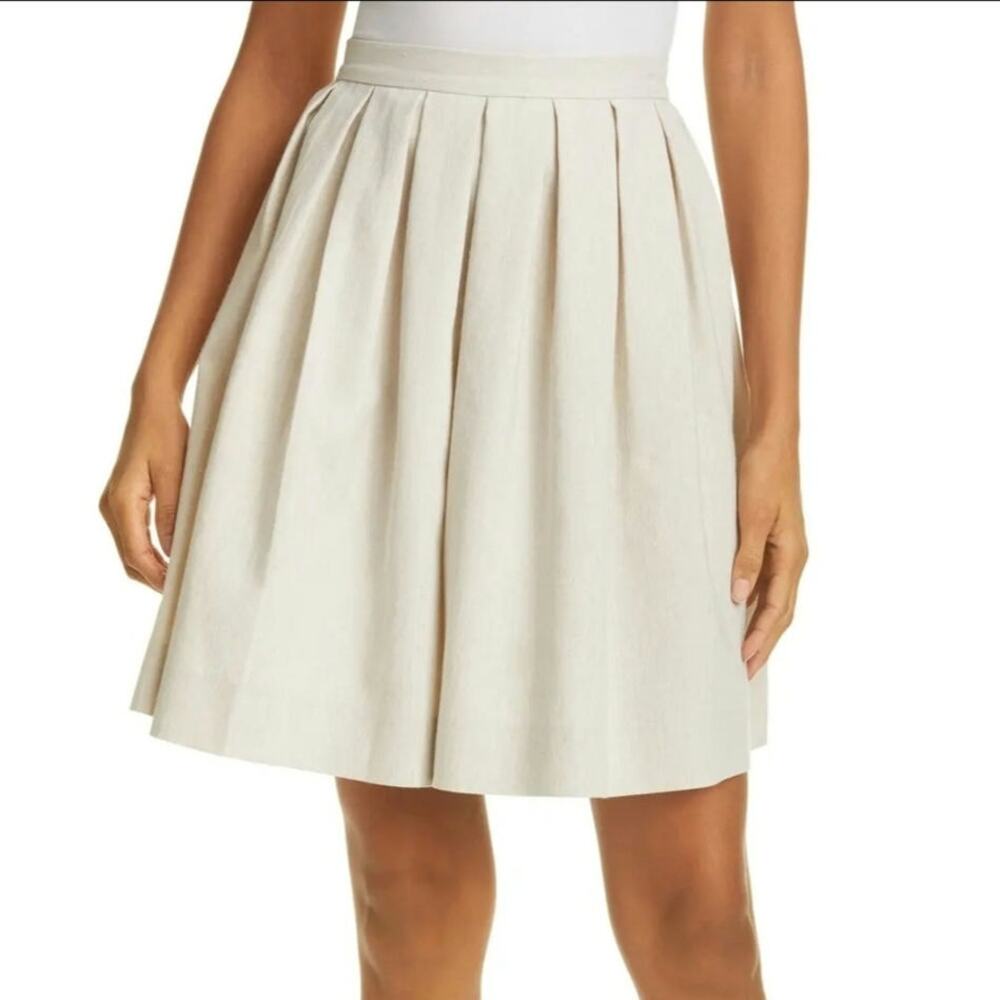 Rebecca Taylor Linen Suiting Shorts 8 NWT Rye Tan Pockets Office Preppy Neutral